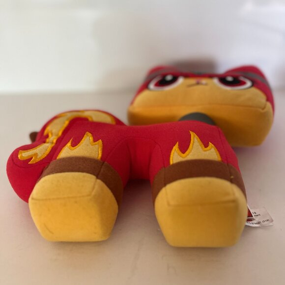 Red Angry Kitty Plush 12.5" The Lego Movie 2 Red Yellow Cat 2018 Manhattan Toy - Picture 12 of 16